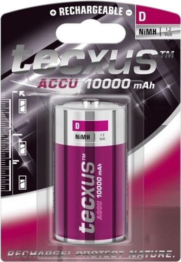Tecxus D (Mono) oppladbart batteri 10000 mAh Tecxus D (Mono) oppladbart batteri 10000 mAh