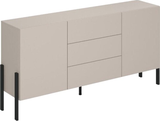 Kommode Jukon 2 dører med 3 skuffer - Kashmir, 184 cm