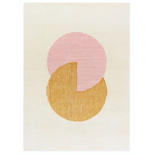 NJRD Circles ullteppe rosa 200x300 cm NJRD Circles ullteppe rosa 200x300 cm