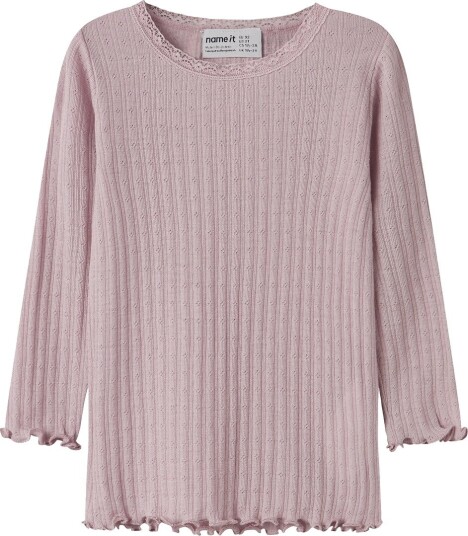 name it Nmfwossa Wo/Si Rib Ls Top - Purple - 110 name it Nmfwossa Wo/Si Rib Ls Top - Purple - 110