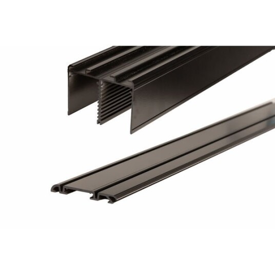 Flexislide Skinner til gulv og tak alu sort (2,45 m) 6pk