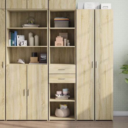 Hylle sonoma eik 45x42,5x185 cm konstruert tre 8721102655395