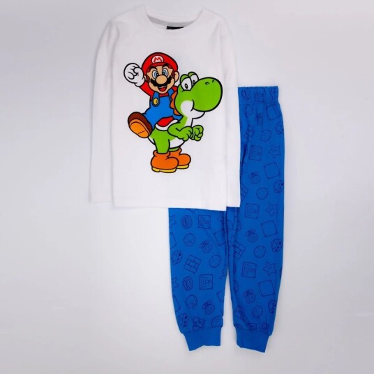Super Mario Pysjamas Yahoo Yoshi - 104 / 4 år - Barn - Gutt/Jente - 60% bomull/40% polyester Super Mario Pysjamas Yahoo Yoshi - 104 / 4 år - Barn - Gutt/Jente - 60% bomull/40% polyester