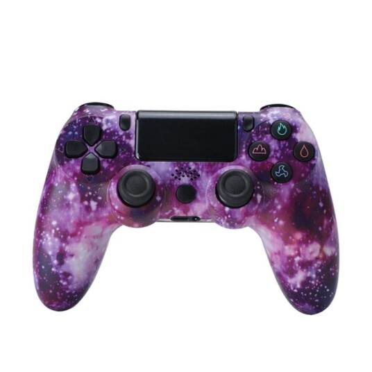 Trådløs spillkontroller for PS4 spill med høyttaler og stereohodesettkontakt Starry Sky