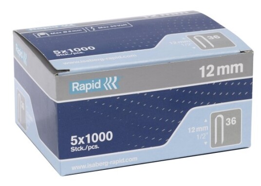 Rapid Stapling Tang - Rapid 36 Refill 14Mm, Galvanisert (1000 Stk.)