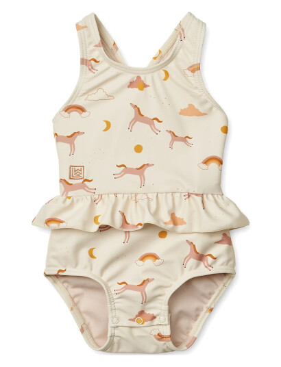 Liewood Amina Baby Printed Swimsuit Beige 56