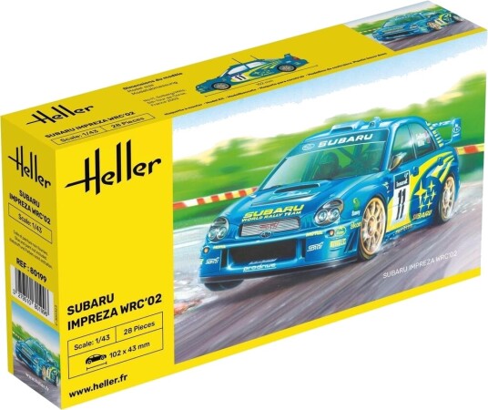 Heller Impreza 2002 WRC Modellbil Byggesett 1:43