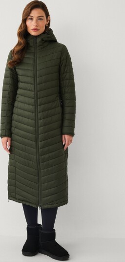 Áhkká Parka Long Quilted Parka Ltw Grønn