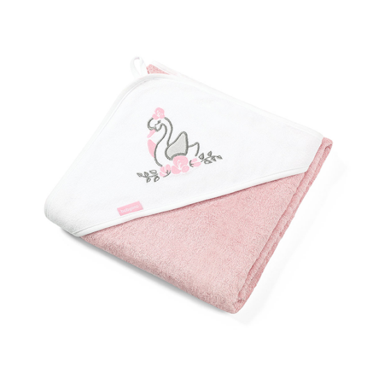 Babyono Hettehåndkle Bambus 85x85cm Rosa svane