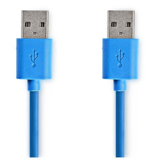 Nedis USB-kabel | USB 3.2 Gen 1 | USB-A Han | USB-A Han | 5 Gbps | Nikkel belagt | 2.00 m | Rund | PVC | Blå | Konvolutt