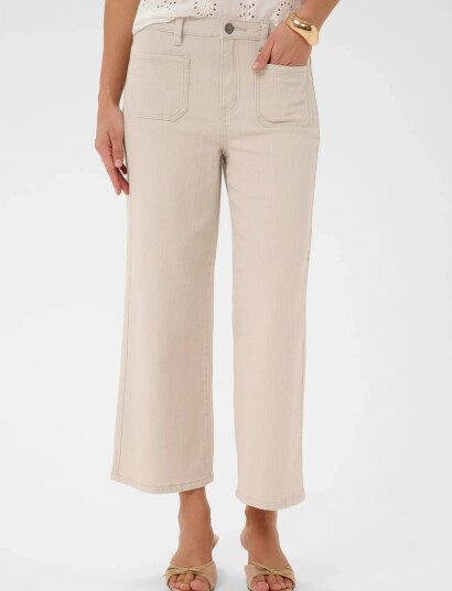 Kaffe Kabrook Cropped Hw Jeans Cream 26