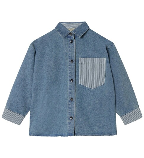 Fliink Don Contrast Ls Shirt Blue 104