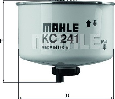 Drivstoffilter MAHLE ORIGINAL KC 241D Drivstoffilter MAHLE ORIGINAL KC 241D