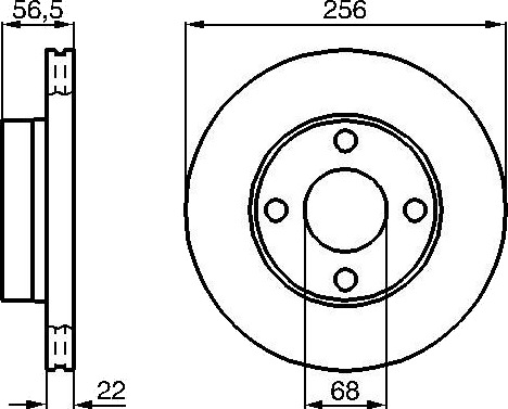 BOSCH 0 986 478 550 Bremseskive BOSCH 0 986 478 550 Bremseskive