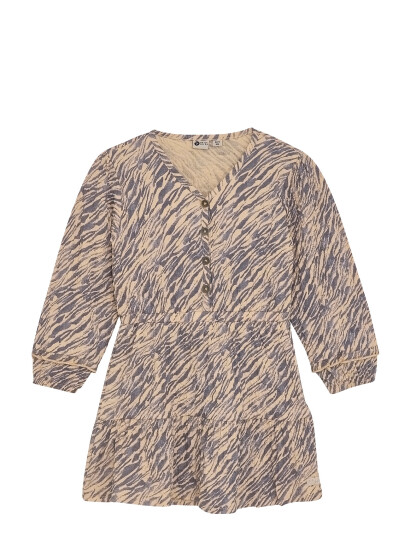Daily 7 Dress Longsleeve Animal Beige 104