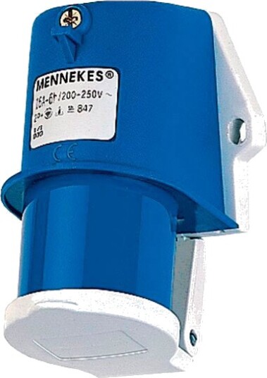 Mennekes CEE Vegginntak (3-pol 16A) 230V IP44 Mennekes CEE Vegginntak (3-pol 16A) 230V IP44