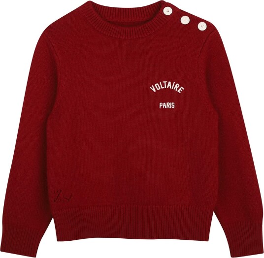 Zadig & Voltaire Kids Pullover CRIMSON 176