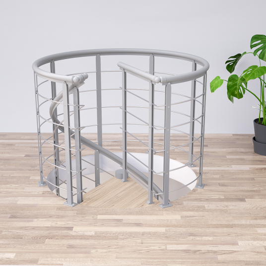 Dolle Design Spiral rund Gelender Til Repos I Pearl Grey