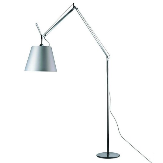 Artemide Tolomeo Mega Gulvlampe m/Dimmer Ø420 Grå Sateng/Alu