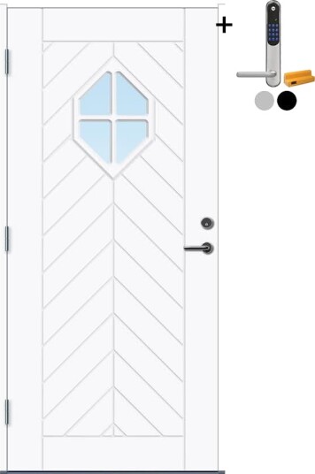 Ytterdør Bygg1 Norefjell med Yale Doorman Classic Home