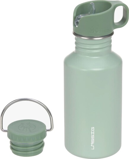Lassig Rustfri Stålflaske Med Ekstra Hette Og Tut 500 Ml Unik Grønn Lassig Rustfri Stålflaske Med Ekstra Hette Og Tut 500 Ml Unik Grønn