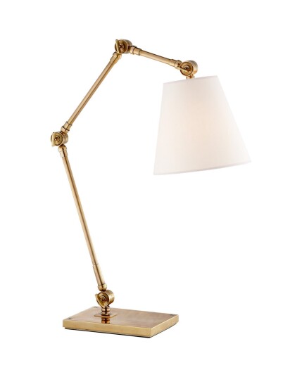 Graves skrivbordslampa antik mässing/linne Graves skrivbordslampa antik mässing/linne