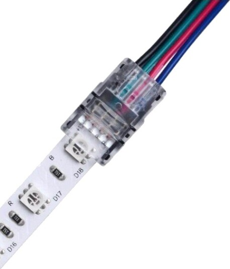LED stripe samler til løse ledninger 10mm RGB IP20 5V 24V LED stripe samler til løse ledninger 10mm RGB IP20 5V 24V