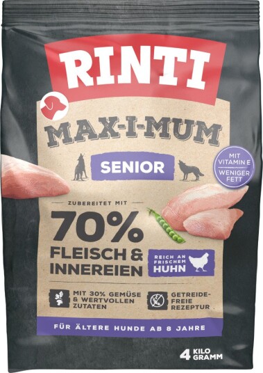 Rinti tørrfôr Senior Max i mum Kylling 2 x 12 kg