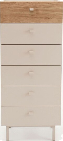 Kommode Hanah Home Luke 47,9 x 113,2 x 36,8 cm Sand eik Sandfarget eik