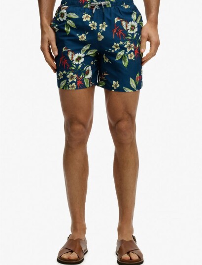 Superdry Hawaiian Print 16 Swim Short Navy M Superdry Hawaiian Print 16 Swim Short Navy M