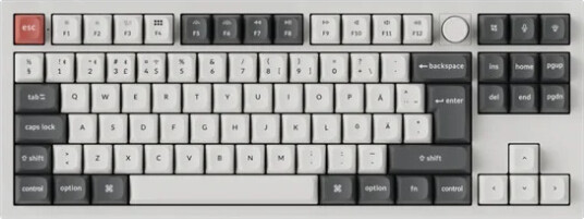 Keychron Q3 Ultra gamingtastatur hvit Brown brytere Keychron Q3 Ultra gamingtastatur hvit Brown brytere