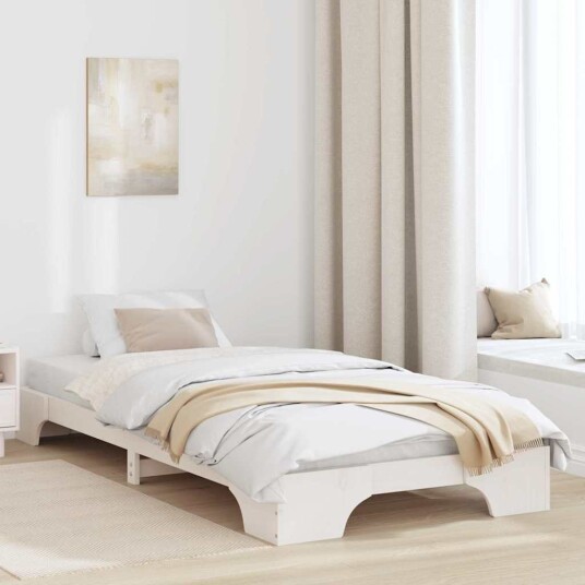  Sengestamme Hvit Massivt furutre Enkel Minimalistisk design