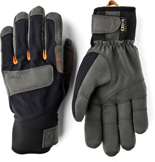 Hestra Ergo Grip Delta HDry - 5 Finger Black/Dark Grey 8
