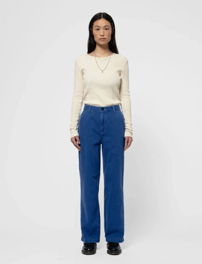 Nudie Jeans Wendy Herringbone Pants Blue W25
