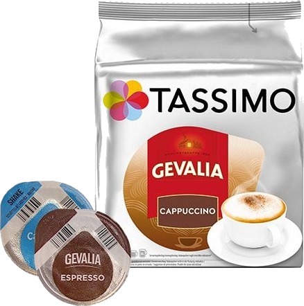 Tassimo Gevalia Cappuccino til Tassimo. 16 kapsler Tassimo Gevalia Cappuccino til Tassimo. 16 kapsler