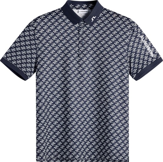 J. Lindeberg Tour Tech Print Polo CARDI JACQUARD S JL NAVY M