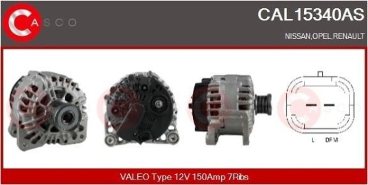 CASCO CAL15340AS Dynamo