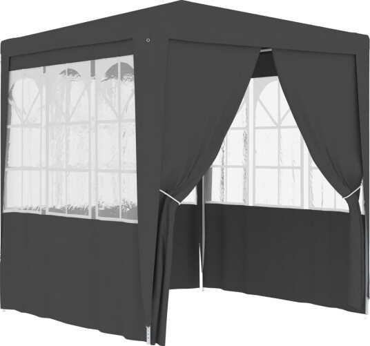 vidaXL Profesjonelt festtelt med sidevegger 2,5x2,5m antrasitt 90 g/m² vidaXL Profesjonelt festtelt med sidevegger 2,5x2,5m antrasitt 90 g/m²
