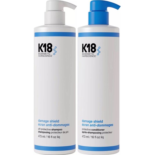 K18 DAMAGE SHIELD Bundle Protective Shampoo 473 ml & Conditioner 473 m K18 DAMAGE SHIELD Bundle Protective Shampoo 473 ml & Conditioner 473 m