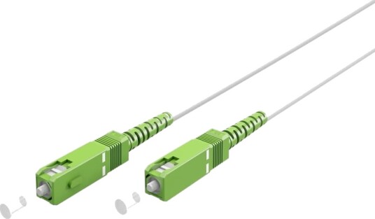 Fiberoptisk kabel FTTH Singlemode OS2 Hvit hvit Simplex 0,5 m Fiberoptisk kabel FTTH Singlemode OS2 Hvit hvit Simplex 0,5 m
