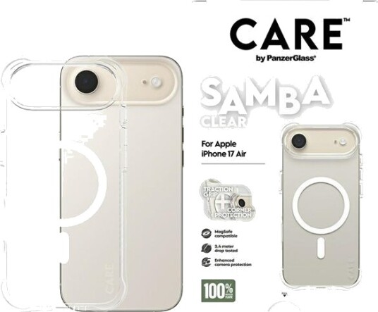CARE by PanzerGlass Samba Gjennomsiktig MagSafe Deksel til iPhone 17 Air