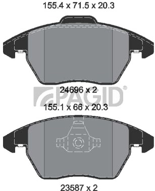 PAGID T2444N Bremseklosser PAGID T2444N Bremseklosser
