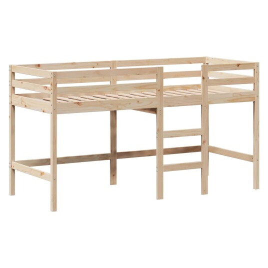 Køyeseng med stige og tak 90x190 cm heltre furu