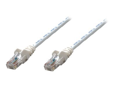 Intellinet Network Patch Cable Cat5e 1M White Cca U/Utp Pvc Rj45 Gold Plated Contacts Snagless Booted Polybag Koblingskabel Rj-45 Hann Til Rj-45 Hann 1 M Utp Cat 5E Formstøpt Uten Hindringer Hvit