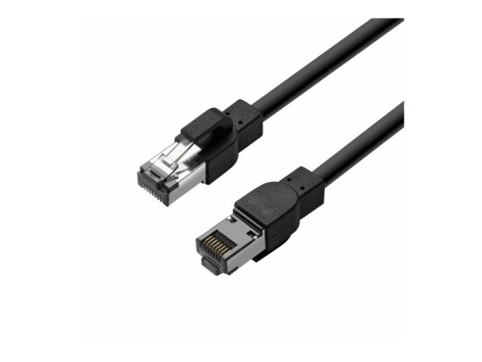 Lanview Koblingskabel Rj-45 Hann Til Rj-45 Hann 35 M 6 Mm S/Ftp Cat 6A Formstøpt Uten Hindringer Utendørs Høyfleks Svart
