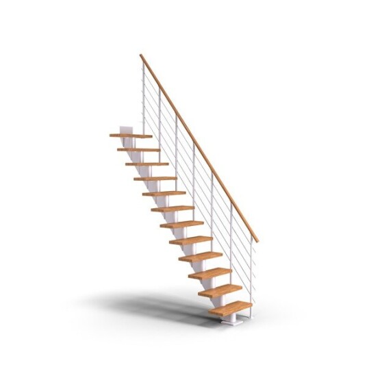 Dolle Frankfurt Eik Oljet Rett Trapp Hvit Style6 12T 65W Dolle Frankfurt Eik Oljet Rett Trapp Hvit Style6 12T 65W
