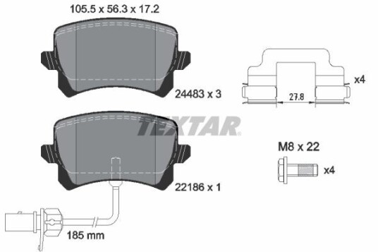 Bremseklosser TEXTAR 2448307