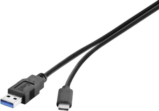 Renkforce Rf-4381083 1,8 M Usb A Usb C Usb 3.2 Gen 2 3.1 Gen 2 10000 Mbit/S Sort
