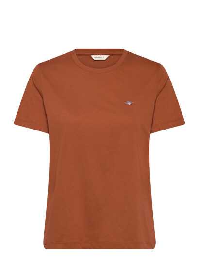 GANT Reg Shield Ss T-Shirt - Orange - M