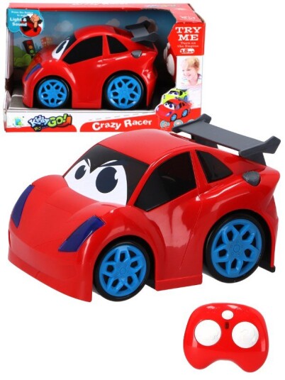 KiddyGo Radiostyrt bil med lyd og lys rød 19 cm KiddyGo Radiostyrt bil med lyd og lys rød 19 cm